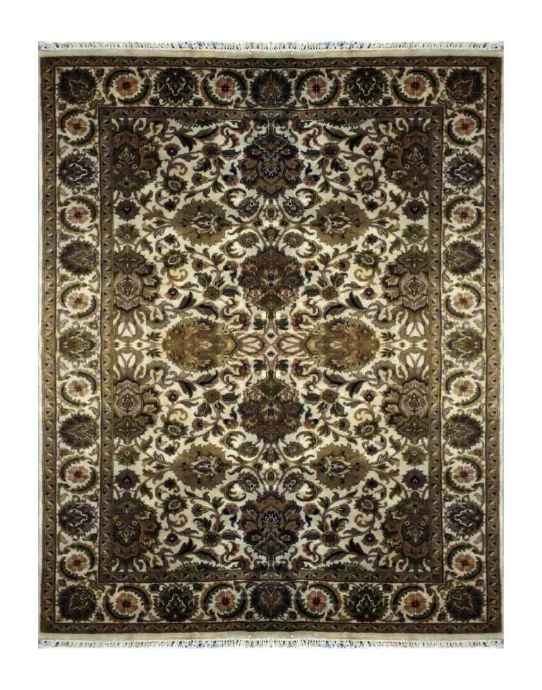 One Of The Kind Indian Hand-Knotted Rug 6'1'' X 8'11''